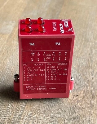 CROUZET GORDOS ODC5AQ OUTPUT MODULE 4 CHANNEL INPUT 4-8VDC OUTPUT 200VDC 1A - Image 1 of 4