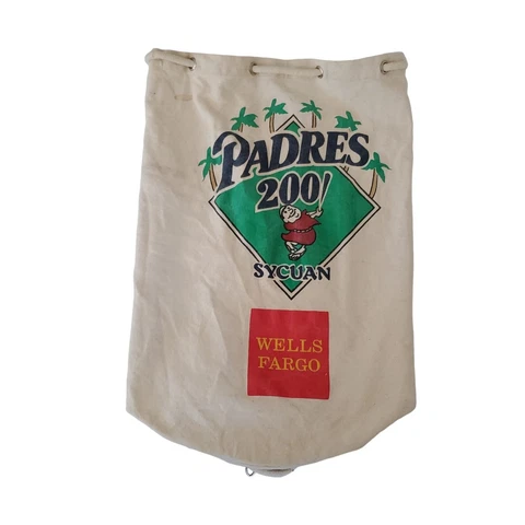 Padres 2001 Sycuan Wells Fargo Canvas Graphic Slouchy Barrel Sac Backpack Cover
