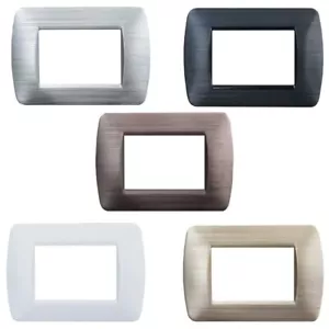 PLACCHE SATINATE COMPATIBILI LIVING INTERNATIONAL LIGHT TECH 2 3 4 6 MODULI - Foto 1 di 31