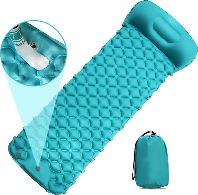 Ultraleichte Campingmatte mit Kopfkissen Isomatte Schlafmatte Thermomatte