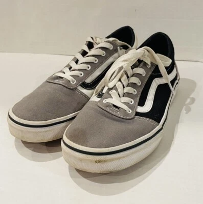Zapatos de Skate Vans Juveniles Talla 6.5 Ward Color BlocK Gris Medio/Blanco Lona Foto 1 de 4