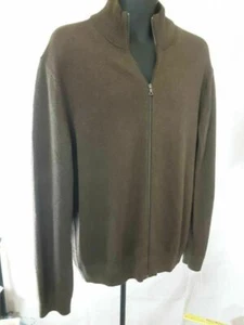 Suéter para hombre Banana Republic marrón 1/4 cremallera lana de seda manga larga XL - Imagen 1 de 11