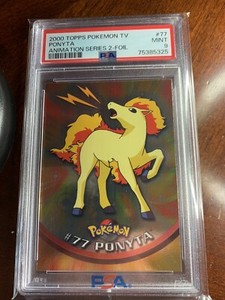 2000 Topps Pokemon TV #77 Ponyta Foil PSA 9 Mint