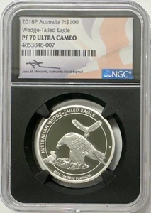 2018-P Australia 1 oz Platinum Wedge Tailed Eagle NGC PF-70 UCAM Mercanti - Picture 1 of 4