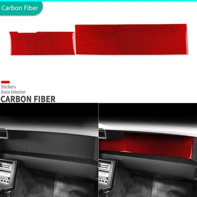 Red Carbon Fiber Center Console Dashboard Cover Trim For Chevrolet Camaro 82-89 - Image 1 of 4