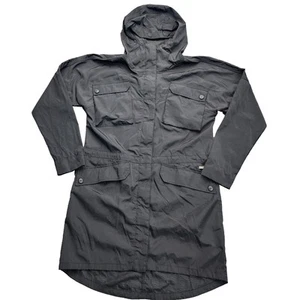 NWT Womens Bench Urban Wear Hooded Windbreaker Jacket Knee Length sz Small Black - Picture 1 of 6