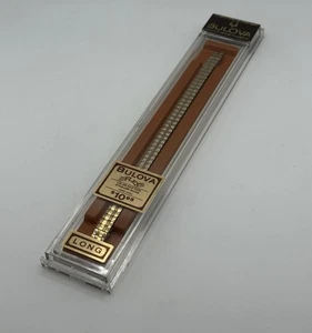 Vintage Bulova Slim Flex Long 10K RGP Gold Edelstahl Uhrenarmband Damen NEU - Bild 1 von 3