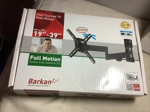 TV Wall Mount 19"-39" Barkan Model 2400 Full Motion Range~ New~Holds To 55 lbs - Picture 1 of 10