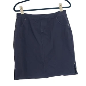 Athleta Womens Dark Blue Stretchy Casual Golf Skirt Medium Pockets Athleisure - Picture 1 of 6