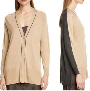 ATM Anthony Thomas Melillo Strickjacke Damen Colorblock Seidenmischung Medium Latte - Bild 1 von 12