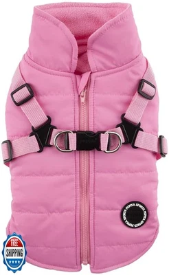 Abrigo de invierno para perro Puppia Mountaineer con arnés integrado sin tirar de clima frío Foto 1 de 4