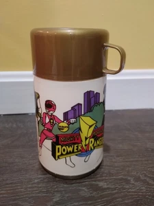 Vintage Aladdin 1995 Mighty Morphin Power Rangers Gold Thermos - Picture 1 of 4
