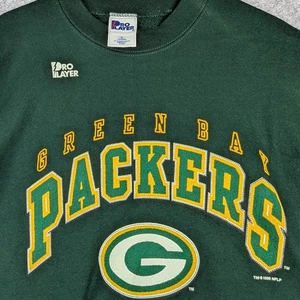 Vintage 90s Green Bay Packers Sweatshirt Mens XL Pro Player NFL USA VTG Crewneck - Picture 1 of 13