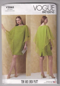 2065 VOGUE - Bat Wing Sleeve DRESS - Sz 8/10/12/14/16 - Picture 1 of 2