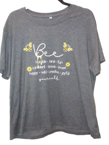Bee Humble Kind Fun Confident Brave Smart Happy Wild...Yourself T-Shirt Gr. 2XL - Bild 1 von 5