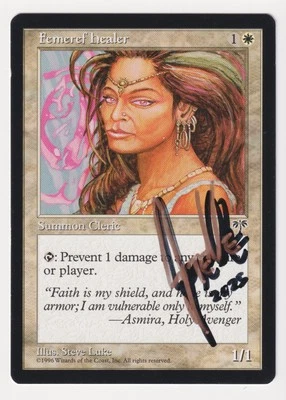 Shadow Signed Femeref Healer Proof LP Mirage Artist Steve Luke 1996 MTG Magic AP - Image 1 of 2
