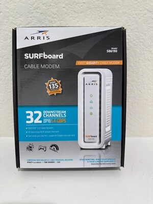 ARRIS SB6183 Surfboard 16x4 DOCSIS 3.0 Cable Modem - Black - Image 1 of 3