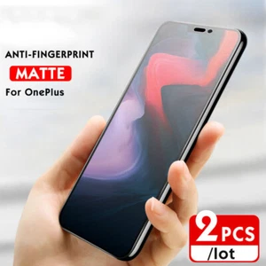 2PCS OnePlus 6T 7T 8T 9 9R 9RT Nord Blue Matte Tempered Glass Screen Protector - Picture 1 of 15