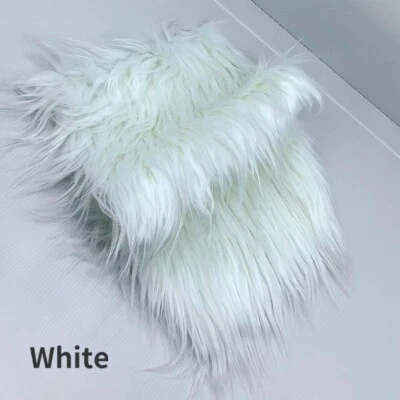 Faux Fur Fabric 8CM Long Fluffy DIY Material Sewing Toy Doll Hair 25*45CM Crafts - Image 1 of 4