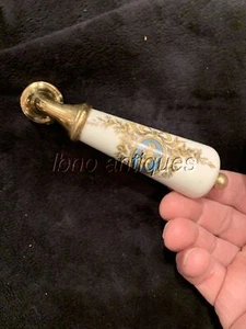 LUXURIOUS VERSACE CUPID DESIGN LIMOGES BRASS & PORCELAIN DOOR HANDLES ( 2 ) - Picture 1 of 8