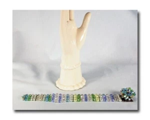 Vintage Eugene Schultz Crystal Bead Bracelet - Picture 1 of 6