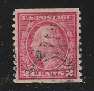 US STAMP #492 — 2c WASHINGTON COIL — VF-XF — USED — GRADE 85, APPARENT 100 - Picture 1 of 3
