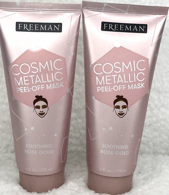 Lot Of 2 Freeman Cosmic Metallic Peel-Off Mask Soothing Rose Gold 6 fl oz. Each - Image 1 of 4