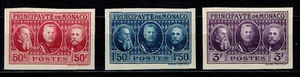 Timbres de Monaco N° 11, 112 et 113 non dentelés Neuf ** MNH - Imagen 1 de 1
