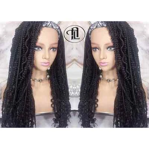 Braids Dreads Mix Headband Wig Black Twist Soft Bohemian - Picture 1 of 8