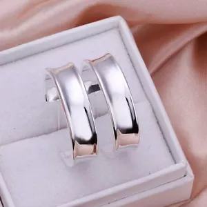 Hermoso Moda Boda Bonito Plata Mujeres Perno Sólido Pendiente Joyería Noble - Imagen 1 de 2