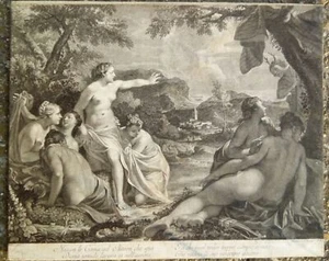 Acquaforte bulino  Diana e le ninfe sorprese da Atteone "di Wagner Joseph - Picture 1 of 1