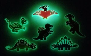 Dinosaurs! Glow in the Dark 6pc Shoe Charm Set! NEW! Croc Compatible! Shoes, Cra - Picture 1 of 3