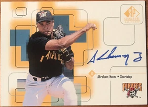 1999 SP Signature Edition Autographs Abraham Nunez #AN Pittsburgh Pirates - Picture 1 of 2