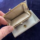 Vintage 60s Gold Lame Lady Buxton Billfold Coin Purse Holiday Glam NOS Christmas