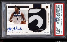 2020-21 National Treasures Rookie Patch Anthony Edwards RPA AUTO /49 PSA 9 RC