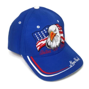 Cappello Berretto New York Patriotic Strapback Blu - United We Stand/Eagle Bandiera Americana - Foto 1 di 9