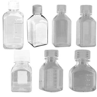 Nalgene Transparent Lexan Polycarbonate Square Storage Bottle - Clear