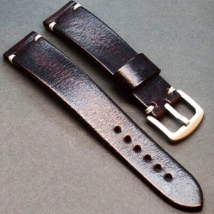 Genuine Leather watch strap vintage brown 18-26 mm Replacement wrist watch Band - Picture 1 of 6