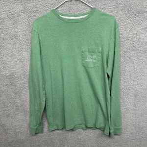 Vineyard Vines Whale T-Shirt Mens Size S Green Long Sleeve Pullover Shirt Logo - Picture 1 of 9