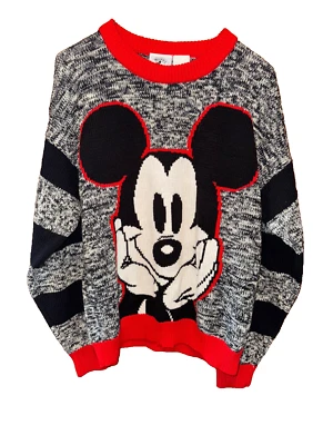 Vintage Mickey Mouse Disney Crewneck Sweater Size Large see in hole last photo - Image 1 of 4