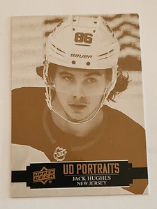 Jack Hughes - 2021-22 Upper Deck Portraits Insert Card - Bild 1 von 2