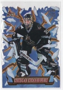 1997-98 PACIFIC CROWN ROYALE FREEZE OUT IE CUT Nikolai Khabibulin Phoenix