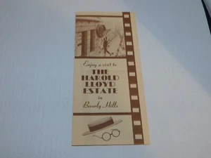 Vintage The Harold Lloyd Estate in Beverly Hills Brochure/Ephemera - Picture 1 of 3