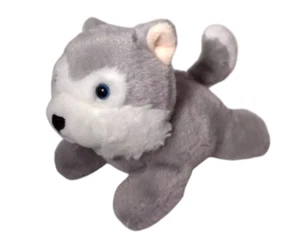 Bebé Husky Siberiano Peluche 5" Mini Juguete de Peluche Suave Animal Gris Blanco Cachorro - Imagen 1 de 8