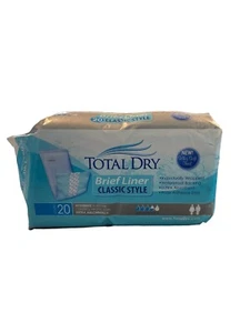 Total Dry Incontinence Pads pk. of 20 Absorbency Bladder Control Liner Classic - Picture 1 of 2