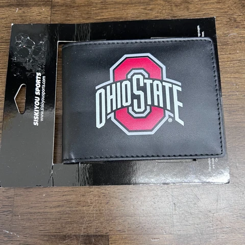 Ohio State Buckeyes Tri-fold Wallet Large Logo with Packaging Cover