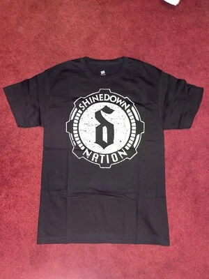 NEW Shinedown Nation 2012 vintage MEDIUM t-shirt Black mens M fan club Mint Foto 1 de 4