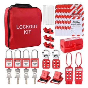 Lockout Tagout Kit, Electrical -Kit with Circuit Breaker Lockout,5393 - Picture 1 of 7