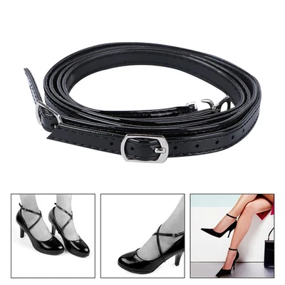 1 paire Femmes Cuir PU High High Heel Shoelace Cross Cross Shaps - Photo 1/4