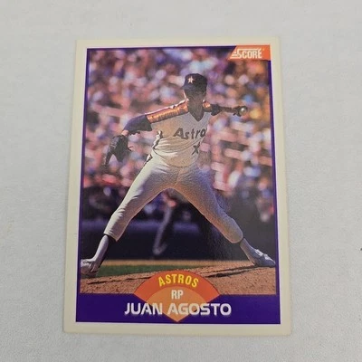 JUAN AGOSTO 1989 Score #283 No Copyright Promo Prototype Variation Astros - Image 1 of 2